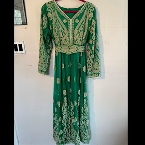 Green Party Dress (Indian/Pakistani/Persian/Afghani Inspired)